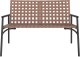 vidaXL Rattanowa ławka ogrodowa Brązowa Metalowa 110.5 x 79 x 75.5 cm 3