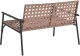 vidaXL Rattanowa ławka ogrodowa Brązowa Metalowa 110.5 x 79 x 75.5 cm 5
