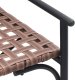 vidaXL Rattanowa ławka ogrodowa Brązowa Metalowa 110.5 x 79 x 75.5 cm 7