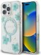 Etui Guess Resin Flowers Glitter MagSafe do Apple iPhone 16 Pro Max turkusowy 1
