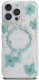 Etui Guess Resin Flowers Glitter MagSafe do Apple iPhone 16 Pro Max turkusowy 3