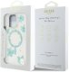 Etui Guess Resin Flowers Glitter MagSafe do Apple iPhone 16 Pro Max turkusowy 8