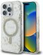 Etui Guess Resin Flowers Glitter MagSafe do Apple iPhone 16 Pro beżowy 1