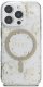 Etui Guess Resin Flowers Glitter MagSafe do Apple iPhone 16 Pro beżowy 3