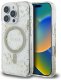 Etui Guess Resin Flowers Glitter MagSafe do Apple iPhone 16 Pro beżowy 10