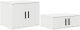 vidaXL Stoliki nocne Biały MDF 127 x 41 x 40 cm Stolik nocny 2