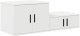 vidaXL Stoliki nocne Biały MDF 127 x 41 x 40 cm Stolik nocny 5