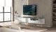 Meble Lindner Komoda RTV Glamour Nowoczesna Szafka RTV Biały Mat Ryflowane fronty Złote Nogi Metalowe Loft 300 cm 2