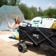 Wózek turystyczny transportowy plażowy do 100kg czarny Nils camp nc1608 160l 7