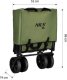 Wózek turystyczny transportowy plażowy do 100kg zielony Nils camp NC2602 150L 7