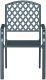 vidaXL Fotel ogrodowy Ciemnoszary Metal 56 x 65 x 89 cm Trwały 4