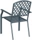 vidaXL Fotel ogrodowy Ciemnoszary Metal 56 x 65 x 89 cm Trwały 6