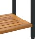 Stoliki na zewnątrz vidaXL Naturalne i czarne Drewno lite 80 x 35 x 75 cm 8