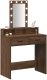 vidaXL Toaletka Brązowy dąb Lite drewno dębowe 79 x 41 x 140 cm Lustro 3