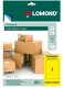 Lomond Self-Adhesive Paper Universal Labels, 1/210x297, A4, 50 sheets, Lemon neon 1