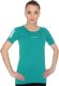 Koszulka damska Brubeck Athletic lazurowa zieleń SS11080 M 1