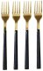 INTESI ZESTAW 4 WIDELCZYKÓW DESEROWYCH           CHARLOTTE ZŁOTE/CZARNE 1