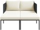 vidaXL Kremowy Leżak Poliester 115 x 153 x 69.5 cm Składany 6