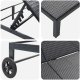 vidaXL Leżak Czarny Wiklina 200 x 109 x 27,5 cm Składany 8