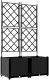 vidaXL Donice ogrodowe Czarny Plastik 80 x 40 x 143 cm Donice 2