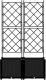 vidaXL Donice ogrodowe Czarny Plastik 80 x 40 x 143 cm Donice 4