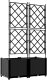vidaXL Donice ogrodowe Czarny Plastik 80 x 40 x 143 cm Donice 6