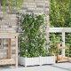 vidaXL Donice Ogrodowe Biała Plastikowa 80 x 40 x 125.5 cm Donice 2