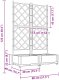 vidaXL Donice Ogrodowe Biała Plastikowa 80 x 40 x 125.5 cm Donice 7