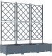 vidaXL Donice ogrodowe Jasnoszary Plastikowy 120 x 40 x 125.5 cm 2