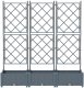 vidaXL Donice ogrodowe Jasnoszary Plastikowy 120 x 40 x 125.5 cm 4