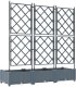 vidaXL Donice ogrodowe Jasnoszary Plastikowy 120 x 40 x 125.5 cm 6