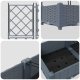 vidaXL Donice ogrodowe Jasnoszary Plastikowy 120 x 40 x 125.5 cm 7