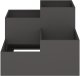 vidaXL Donica ogrodowa Czarna Metalowa 100 x 100 x 60 cm Donice Donica 5