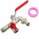 AWTOOLS KRAN OGRODOWY MOSIĄDZ NIKLOWANY PODWÓJNY 1/2" GWINT ZEWNĘTRZNY 2x3/4" 1