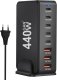 SZYBKA ŁADOWARKA 8 w 1 GaN III 440W PD 5x USB C 3x QC 3.0 DO LAPTOPA IPHONE 1