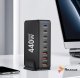 SZYBKA ŁADOWARKA 8 w 1 GaN III 440W PD 5x USB C 3x QC 3.0 DO LAPTOPA IPHONE 8