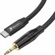Kabel USB Reagle USB-C - mini Jack 3.5 mm 1 m Czarny 1