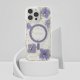 Etui Guess Resin Flowers MagSafe do      iPhone 16 Pro Max fioletowy 10