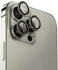 UNIQ Optix Aluminium Camera Lens Protector iPhone 16 Pro 6.3" / 16 Pro Max 6.9" titanium grey szkło na obiektyw aparatu z aplikatorem 1