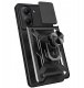 ETUI PANCERNE DO XIAOMI POCO X7 PRO CZARNE ARMOR HOLDER RING CASE KABURA 3