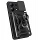 ETUI PANCERNE DO XIAOMI REDMI NOTE 13 CZARNE ARMOR HOLDER RING   SZKŁO 9H 5