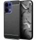 Etui do Oppo Reno13 5G (Czarne, Pancerne, Karbon, Pokrowiec, Plecki, Case) 1