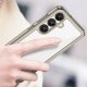 Etui Outer Space Case na Samsung Galaxy S25 Edge pokrowiec z elastyczną ramką - półprzezroczyste, czarne 2