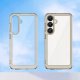 Etui Outer Space Case na Samsung Galaxy S25 Edge pokrowiec z elastyczną ramką - półprzezroczyste, czarne 4