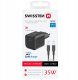 Swissten Tīkla Lādētājs GaN USB-C 35W PD + Datu kabelis USB-C - USB-C 1.2m 3