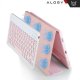 Etui z klawiaturą z miejscem na rysik do Samsung Galaxy Tab S9 FE 10.9" Alogy Keyboard Case Różowe + Szkło 5