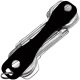 Brelok, organizer do kluczy Smart czarny, breloczek na 6 kluczy, aluminium 2
