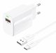 Ładowarka Foneng FONENG ładowarka sieciowa EU64 18W 1xUSB QC3.0 + kabel USB-C Biały standard 2