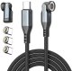 4smarts USB-C 540° Magnetkabel-Set GravityCord 240W 1,8m 1