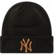 New Era League Essential New York Yankees Beanie Hat 60580722 Czarne OSFM 1